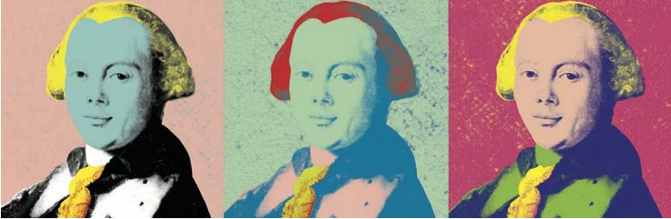 Pop-Art-Style Bilder des Grafen von Giech