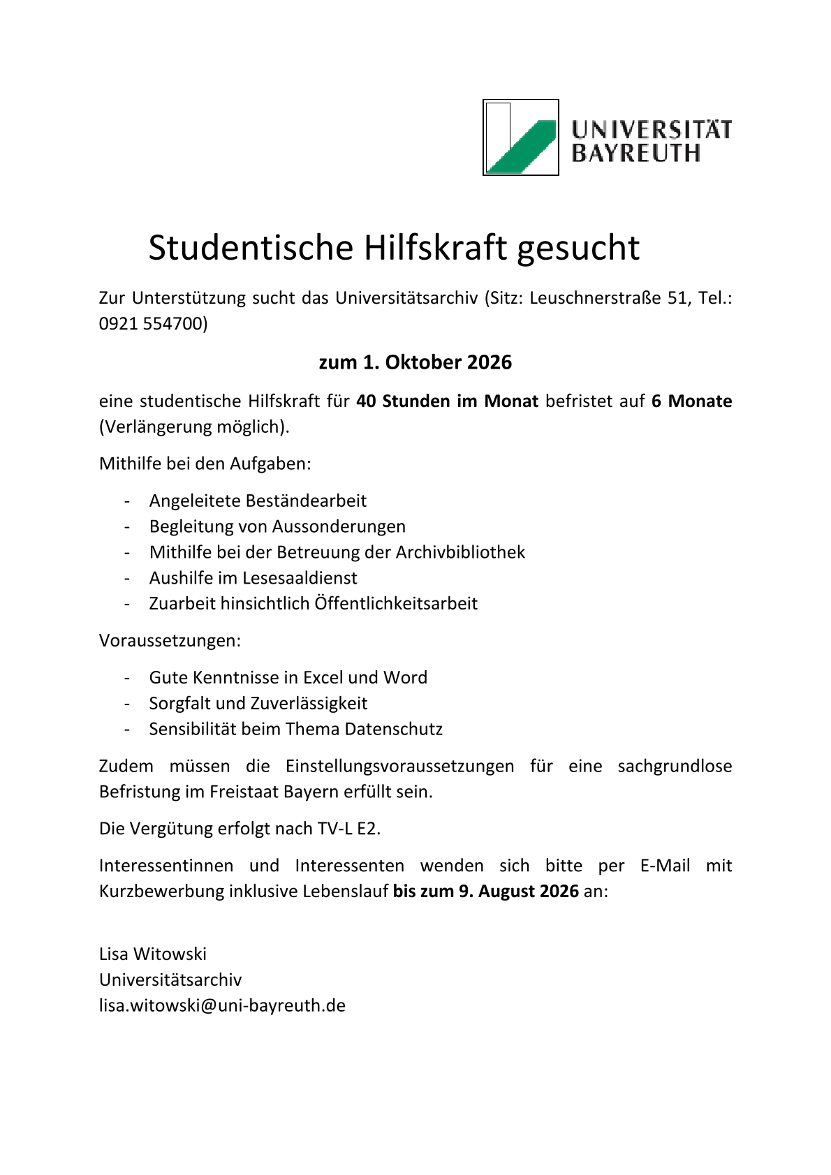 Ausschreibung_Uniarchiv