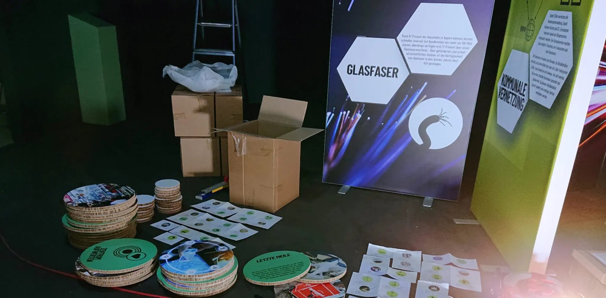 Foto eines Ausstellungsaufbau