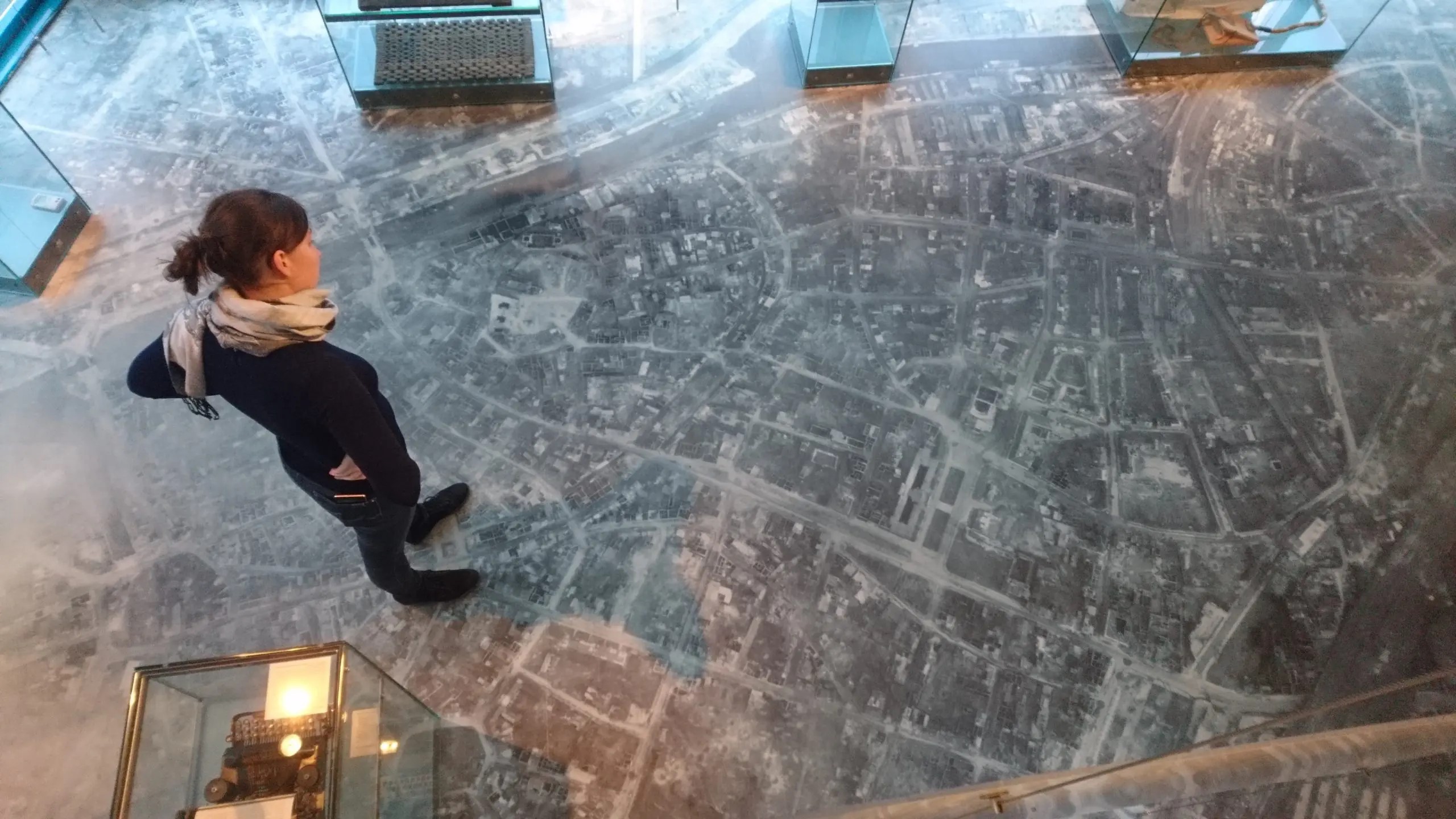 Foto aus der Vogelperspektive mit Blick in das Historische Museum Duisburg