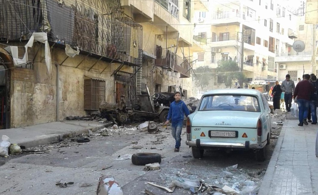 Foto der Kriegssituation in Aleppo
