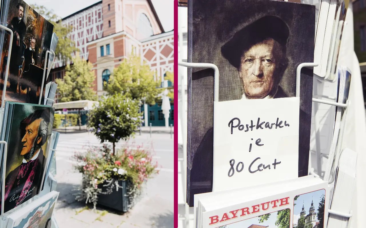 Fotogollage mit Postkarten von Richard Wagner