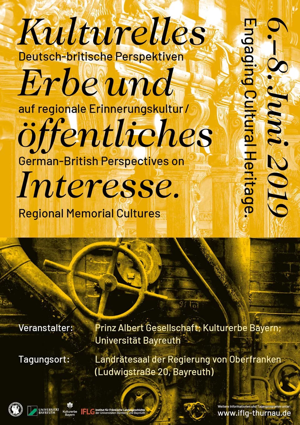 Poster der Veranstaltung "Kulturelles Erbe" und öffentliches Interesse